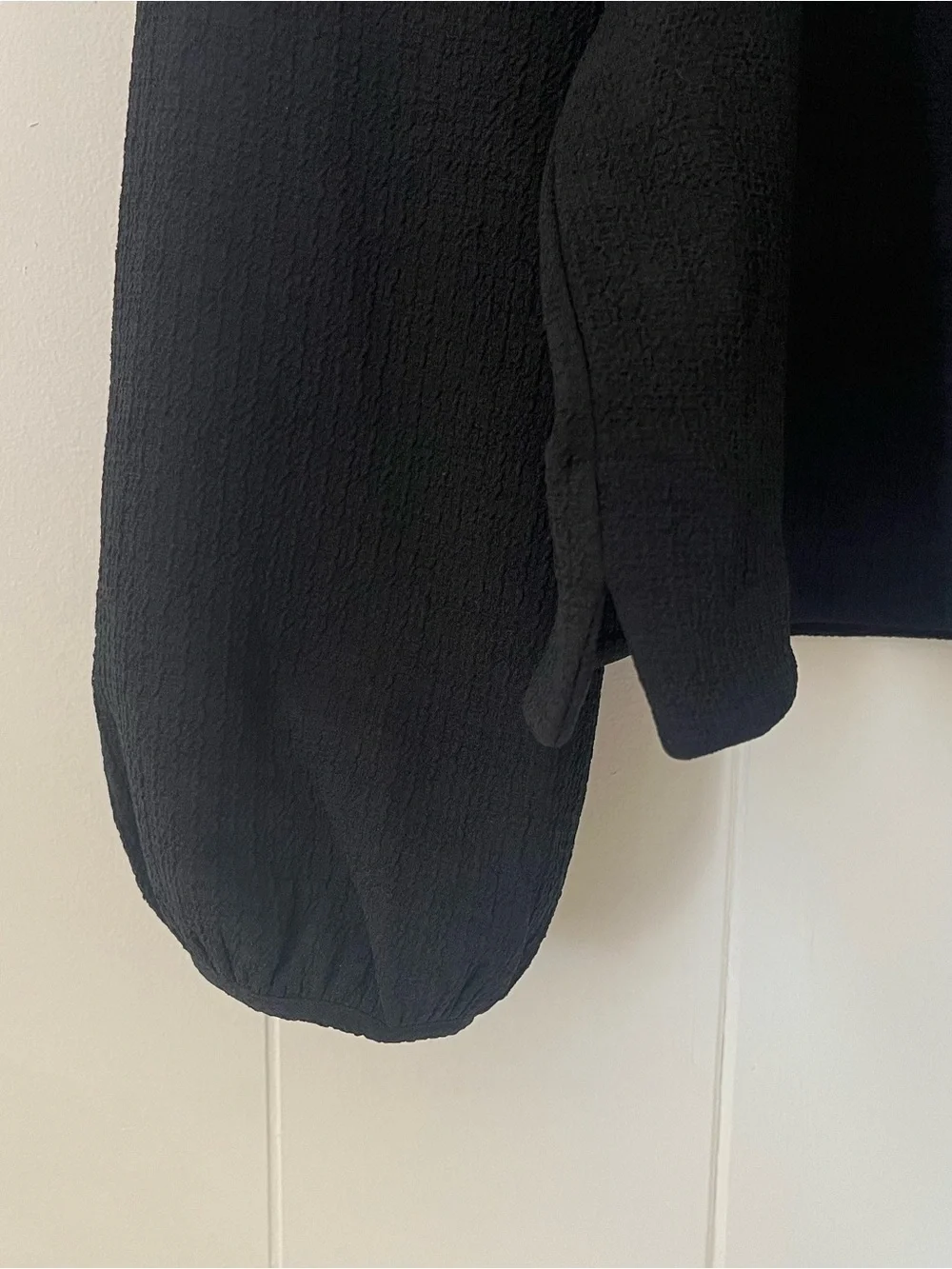 Madewell Black Square-Neck Puff Sleeve Top